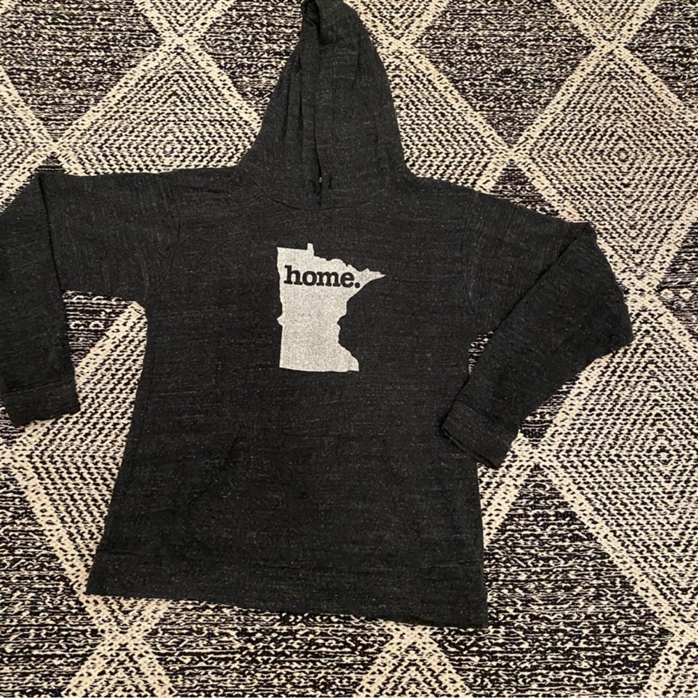 Gray Hoodie with 'Home' Graphic